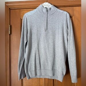 Michael Kors Light Gray 3/4 Zip Sweater